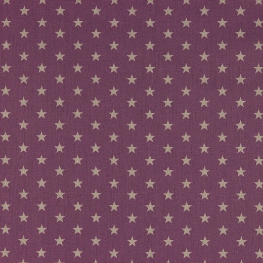 Baumwolle | bedruckt | 10mm Sterne | malve/weiss