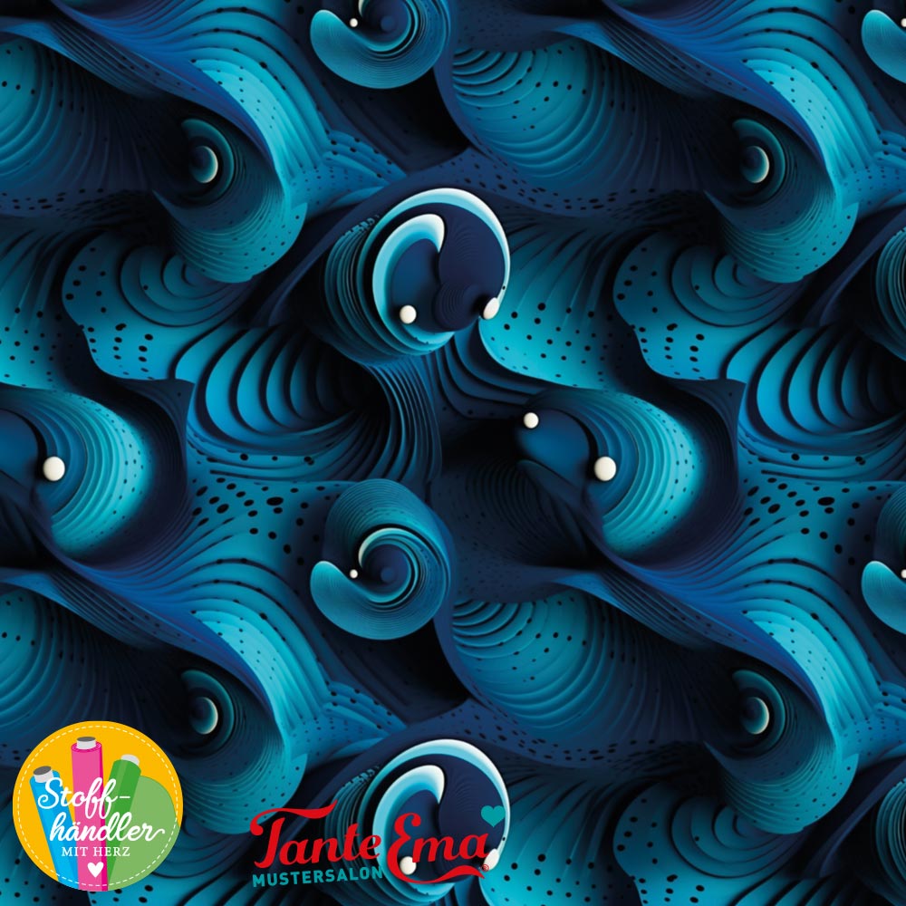 Jersey | bedruckt | azure fusion | dunkelblau