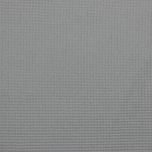 Baumwolle | uni | Waffle Piqué | grau
