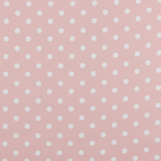 Baumwolle | bedruckt | 8mm Punkte | hellrosa/weiss