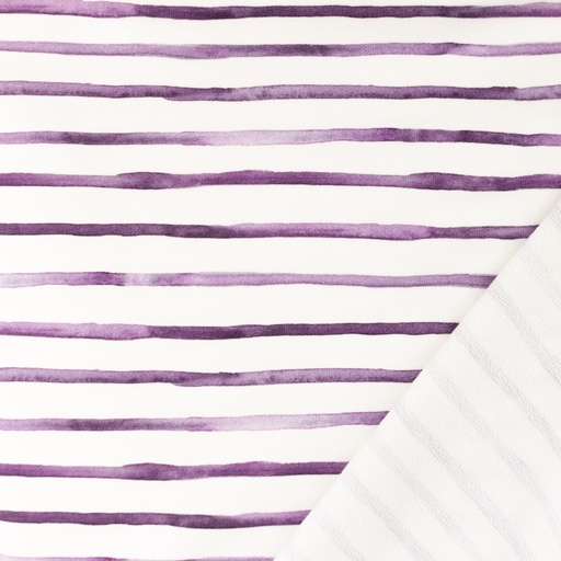 Sommersweat | French Terry | bedruckt | wavy stripes | violett