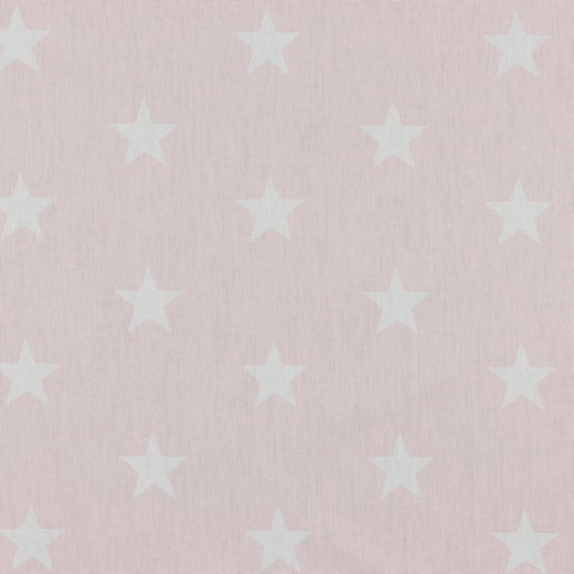 Baumwolle | bedruckt | 3cm Sterne | hellrosa/weiss