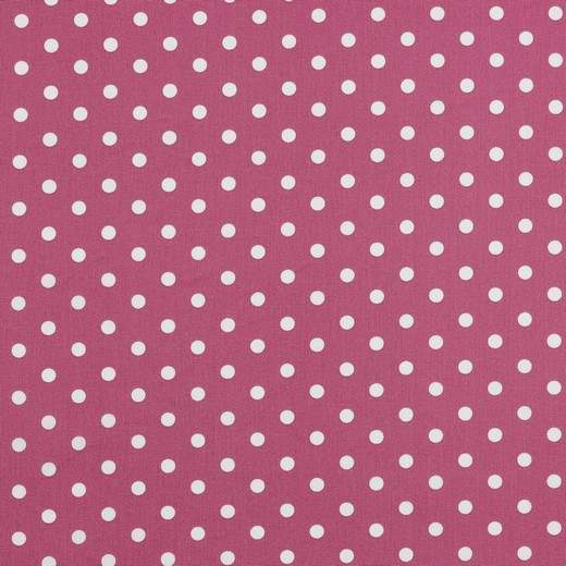 Baumwolle | bedruckt | 8mm Punkte | malve / weiss