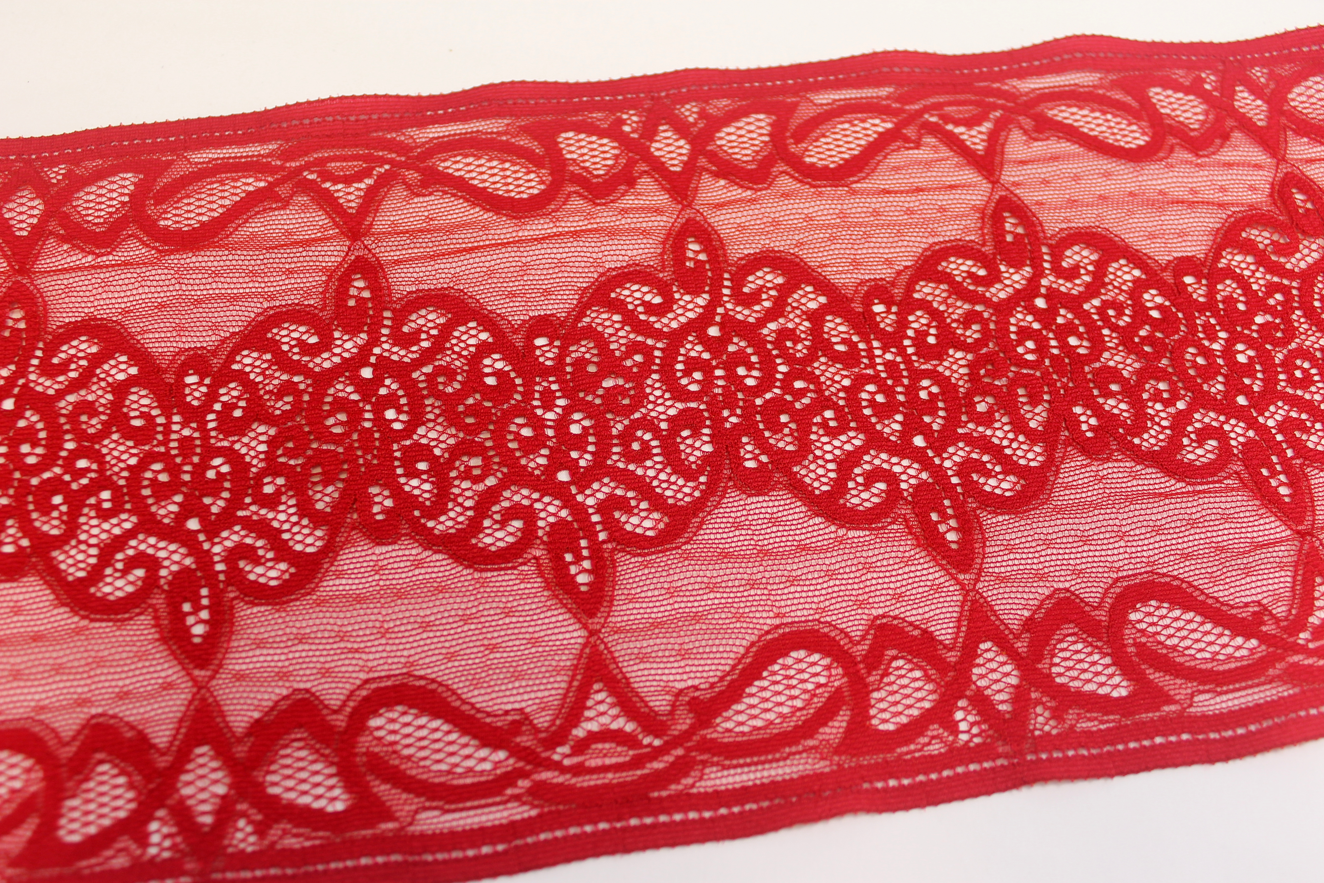 französische  Spitze | unelastisch | ROUGE | rot | 17cm