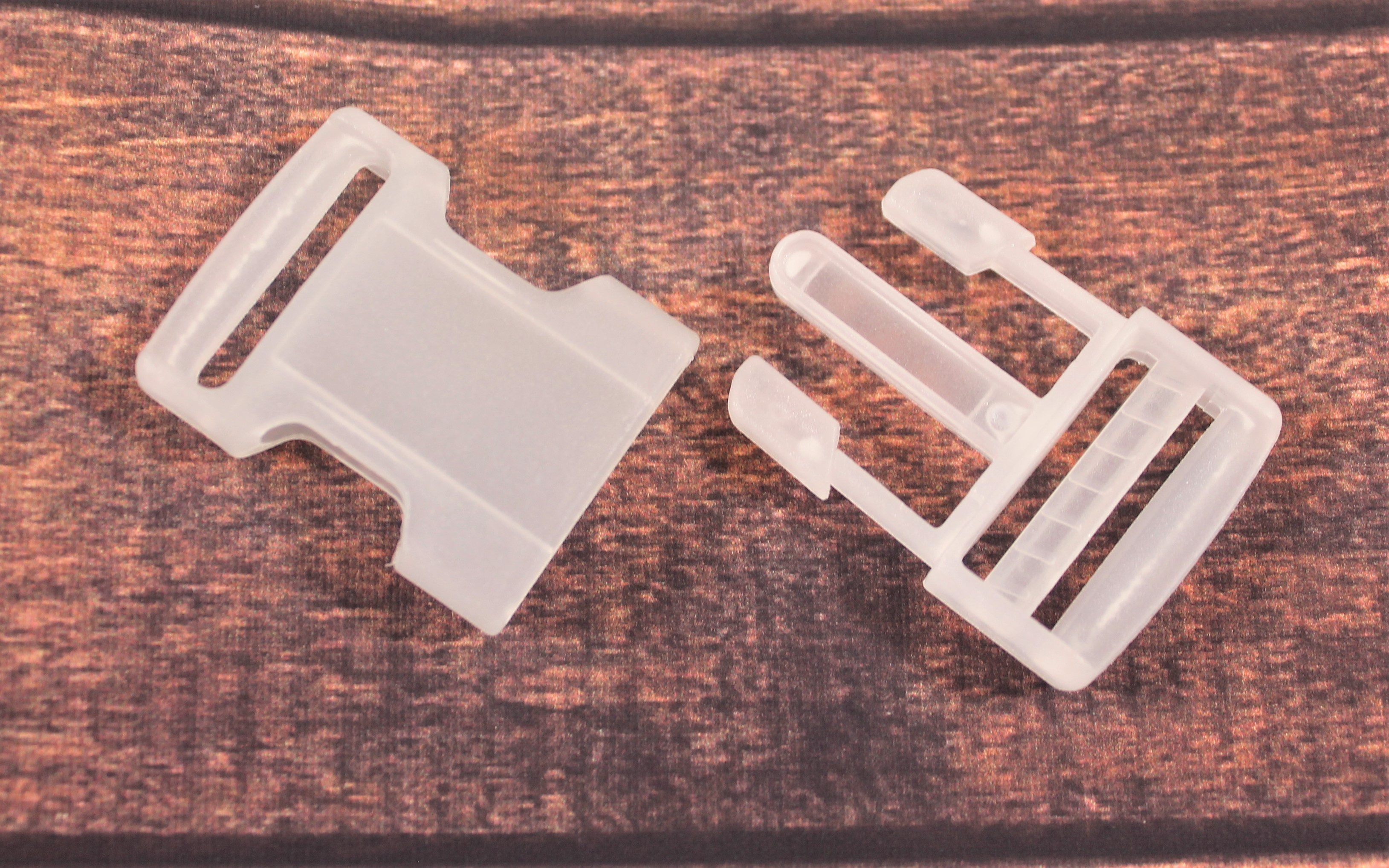 Steckschnalle | 25mm | transparent/milchig