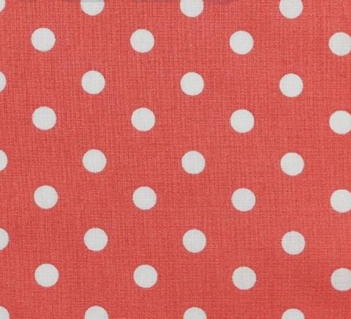 Baumwolle | bedruckt | 8mm Punkte | coralle / weiß