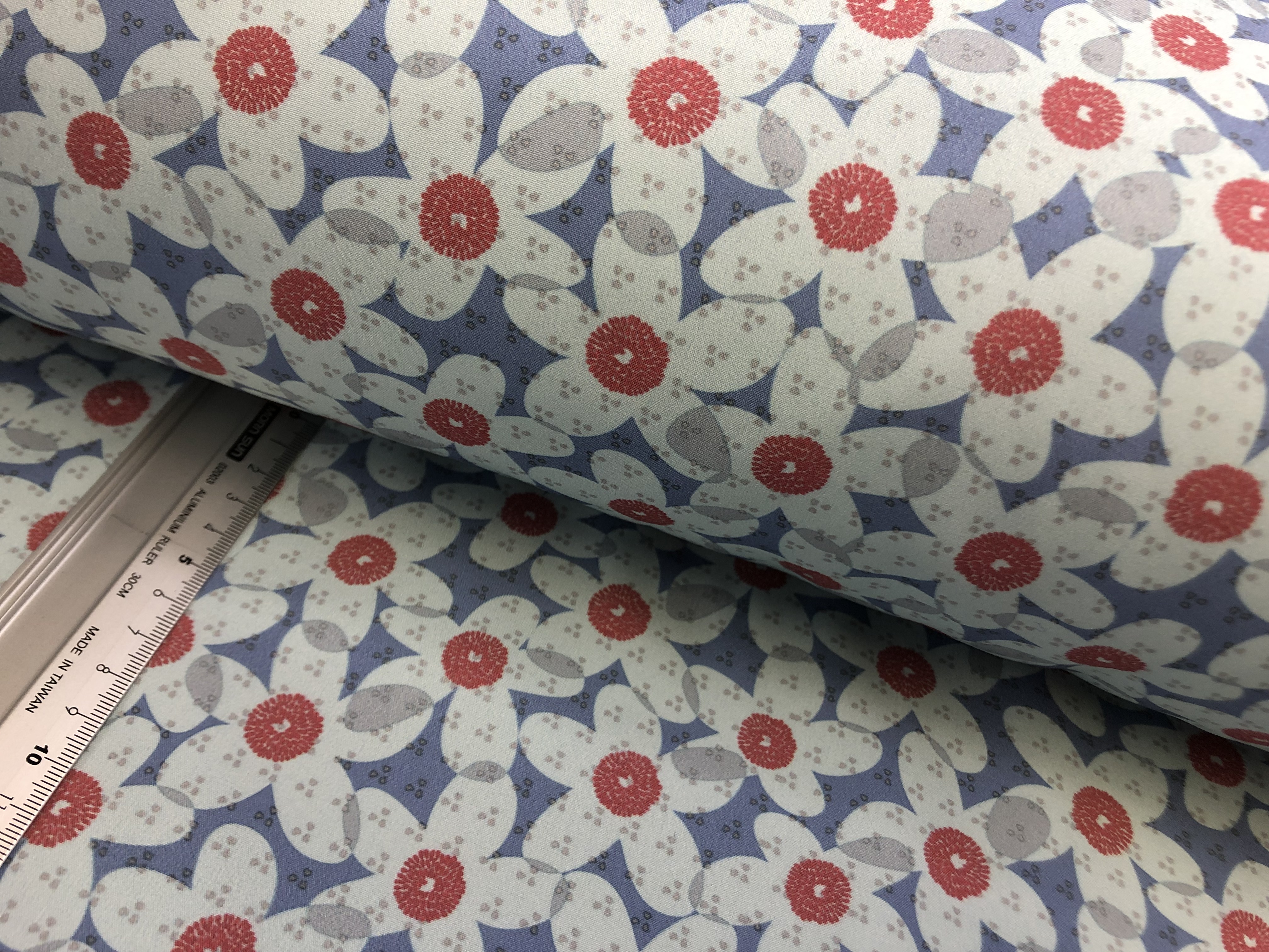 Softshell | bedruckt | Flower | hellblau/blau