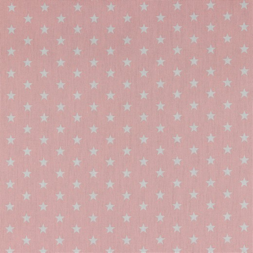 Baumwolle | bedruckt | 10mm Sterne | rosa/weiss