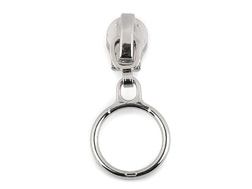 1 Zipper | Reißverschluss | endlos | Spirale 5mm | silber | Ring | magnetisch/nicht magnetisch