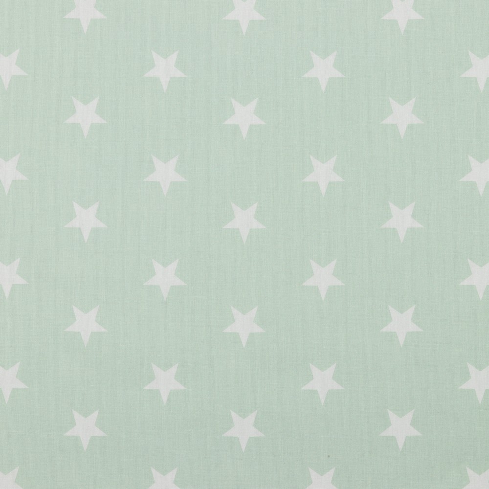 Baumwolle | bedruckt | 3cm Sterne | mint / weiss