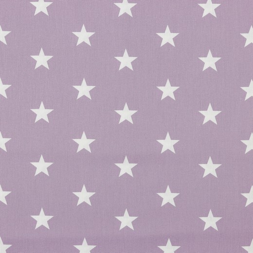 Baumwolle | bedruckt | 3cm Sterne | hell lila / weiss