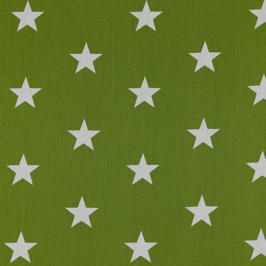 Baumwolle | bedruckt | 3cm Sterne | grün / weiss