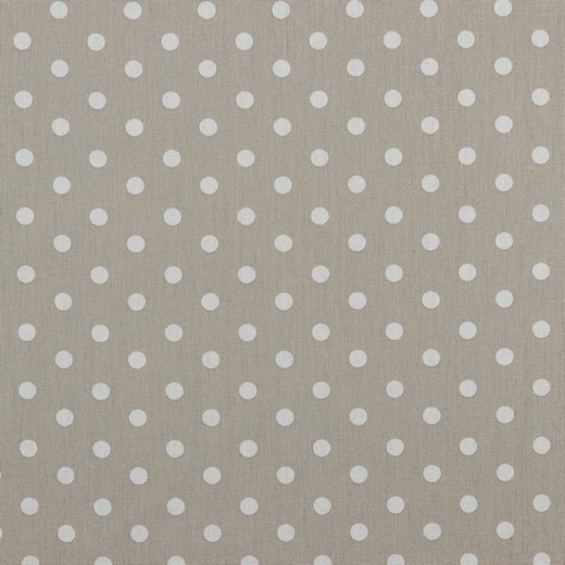 Baumwolle | bedruckt | 8mm Punkte | sand / weiss
