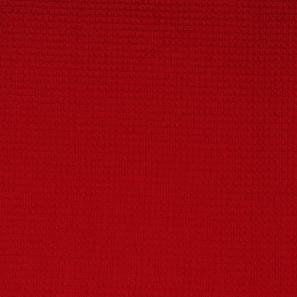 Baumwolle | uni | Waffle Piqué | rot