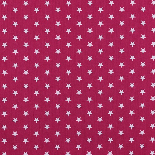 Baumwolle | bedruckt | 10mm Sterne | pink/weiss