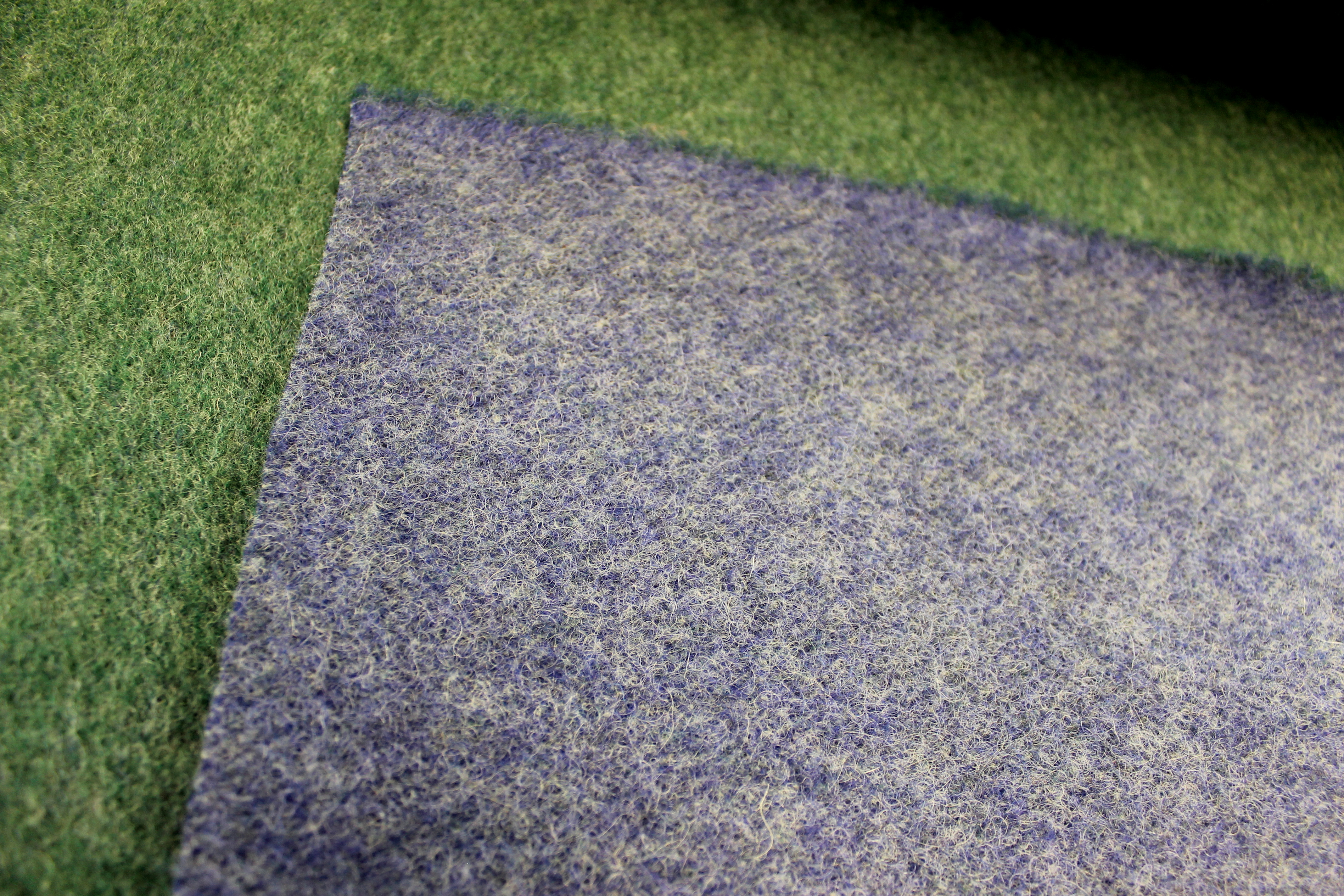 Mantelstoff | double side | waldgrün melliert/blau