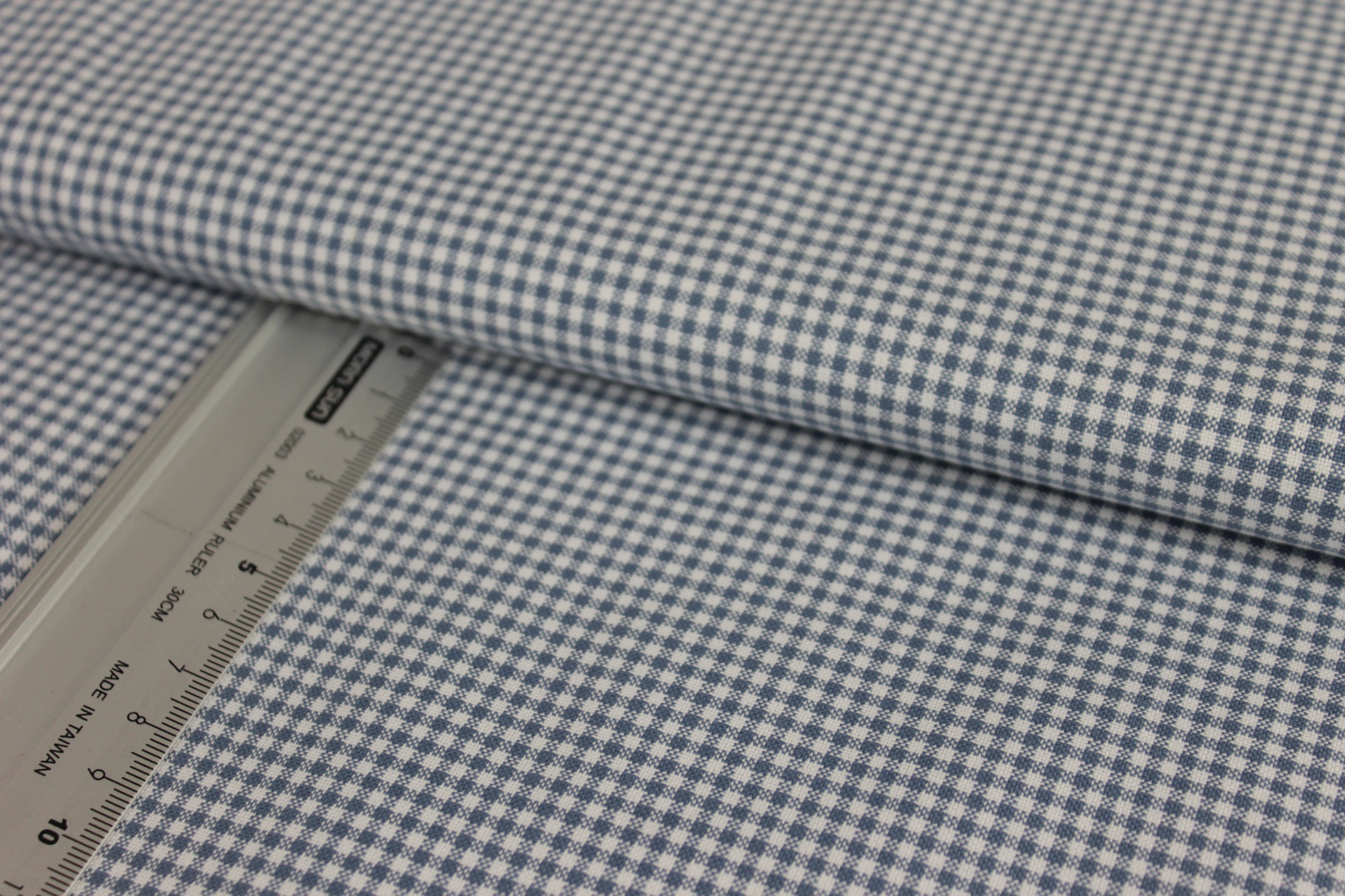 Baumwolle | Vichy | 3mm | rauchblau/weiß