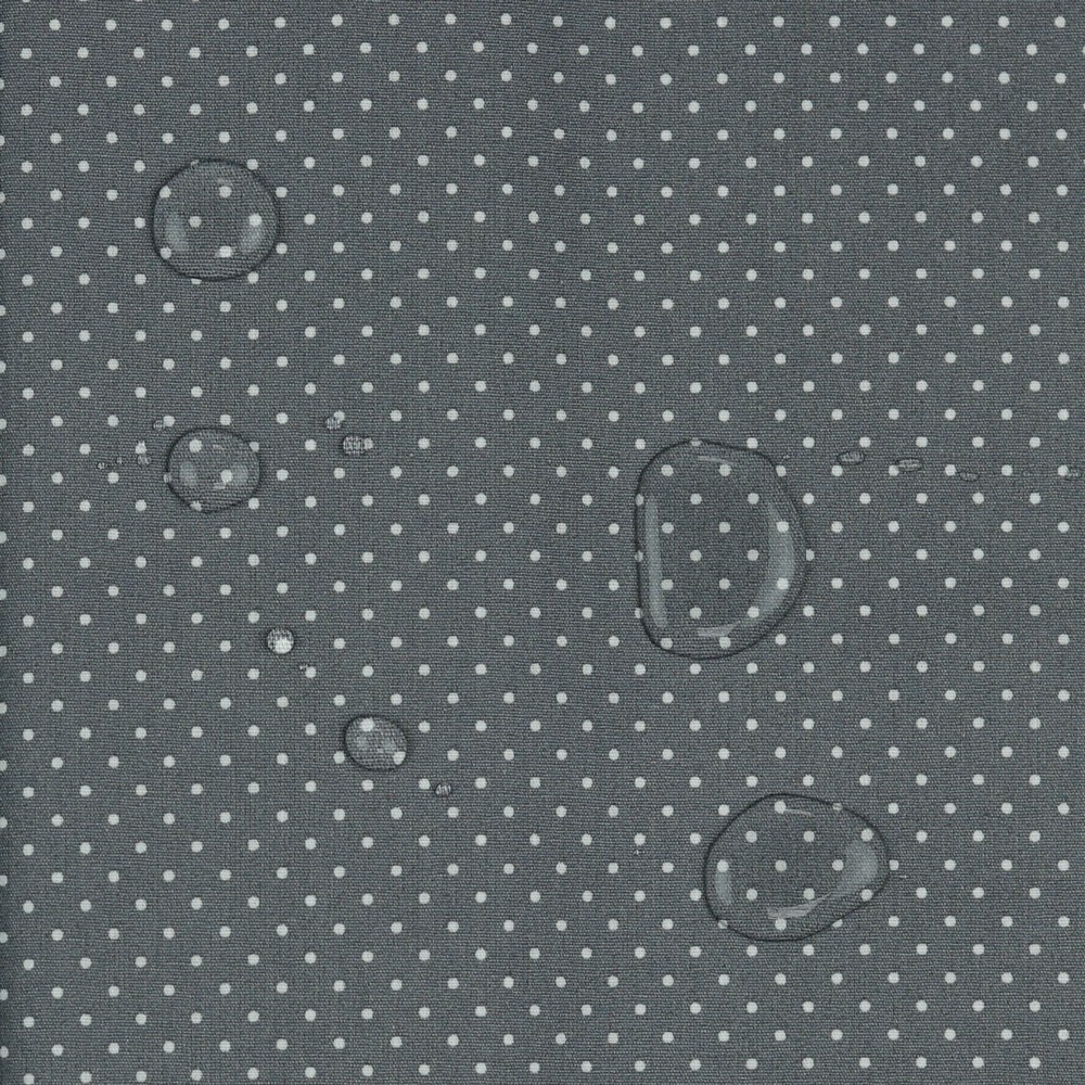 Wachstuch/beschichtete Baumwolle | 1mm Punkte | grau/weiss