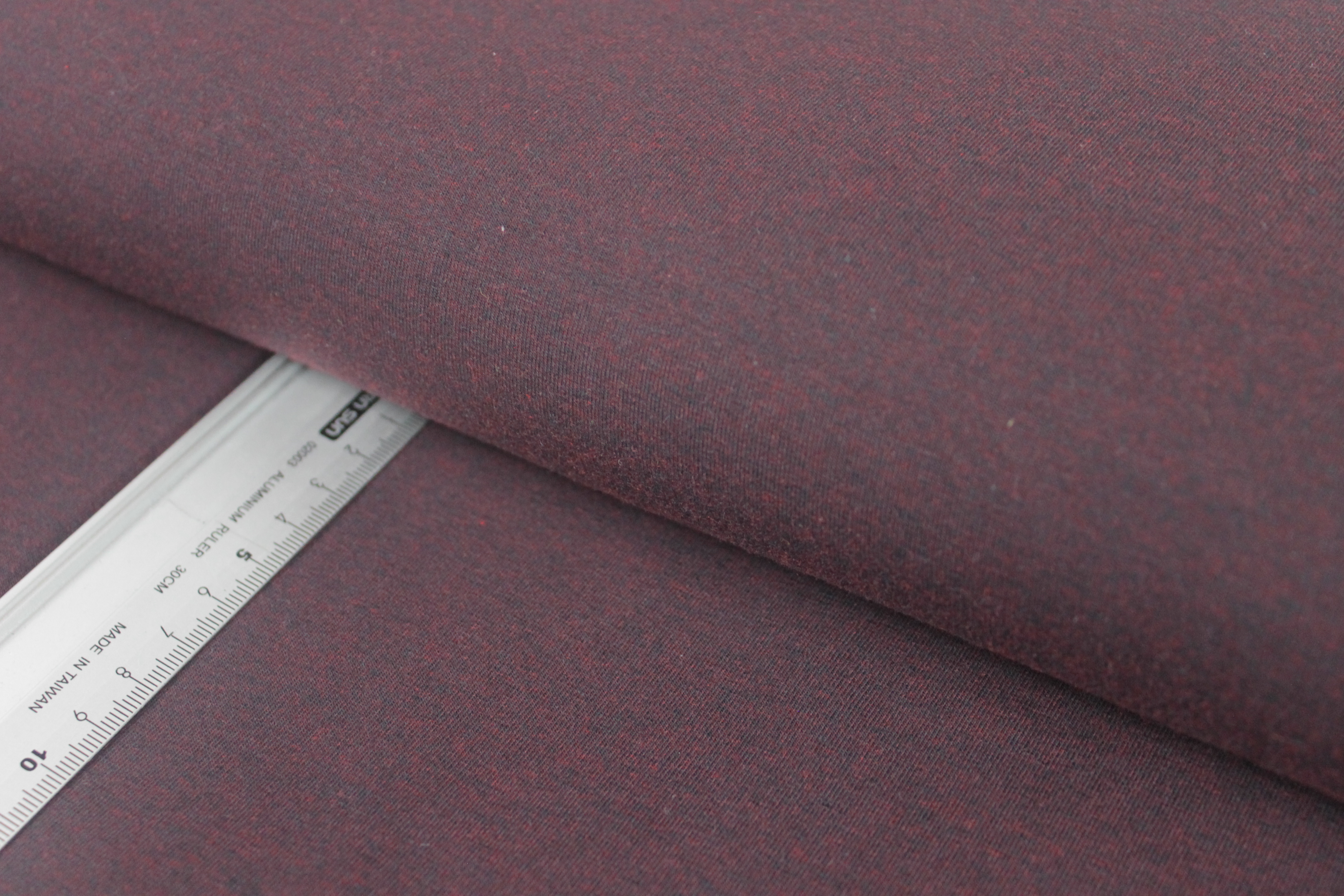 Jersey | meliert | dunkel bordeaux