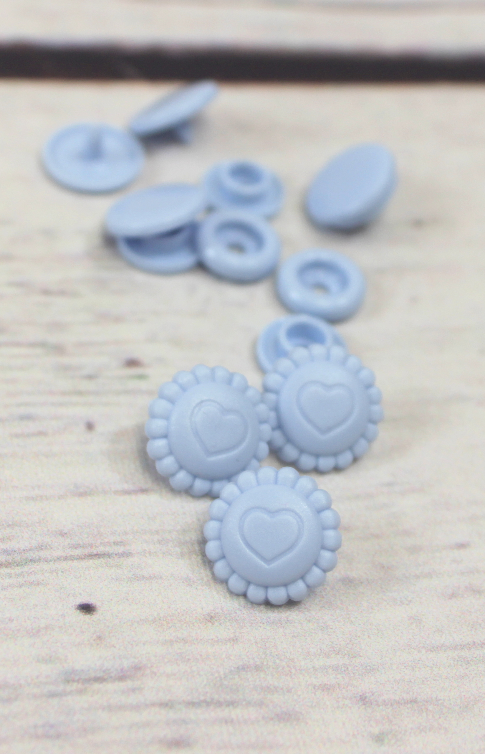 Snap | T5 | 20st | Blumenherz | B20 | pastell blau