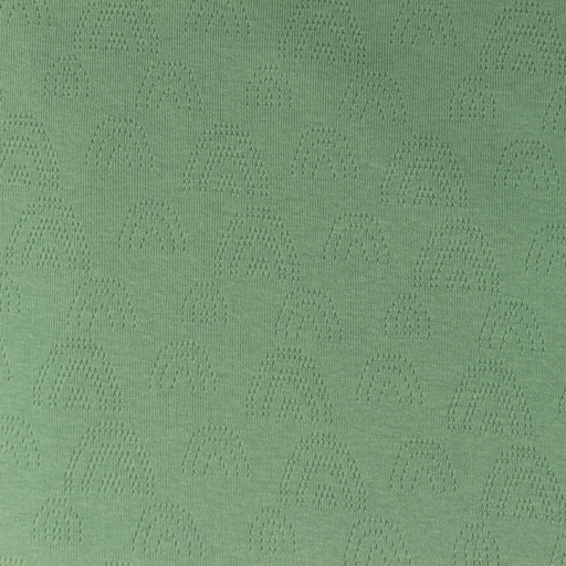 Ajour-Jersey | Sommerstrick | Uni | Regenbogen | altgrün